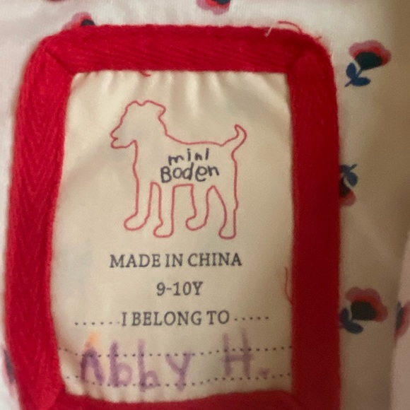 Boden Cream Vest with Red and Blue Accents - Picture 5 of 5